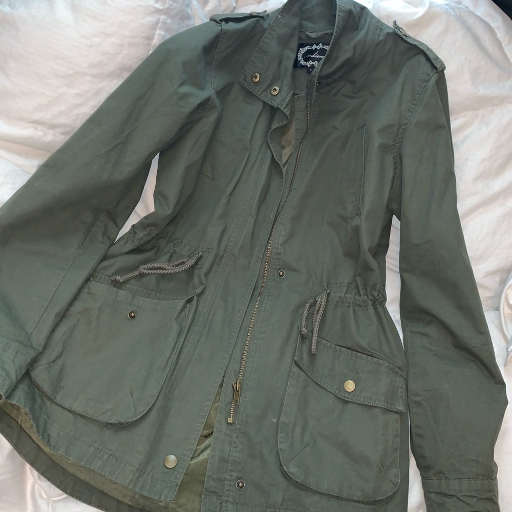 Fashion nova green utility jacket